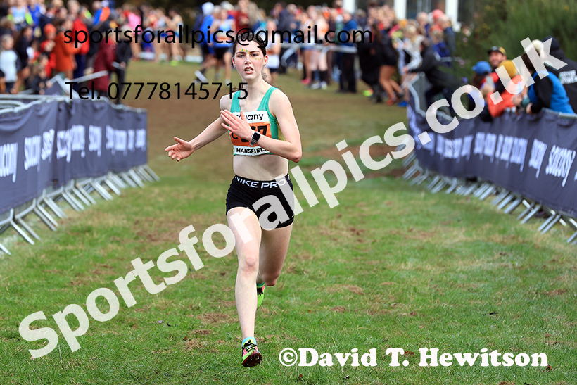 Womens Under-17s 2024 National Cross Country Relays, Berry Hill Park, Mansfield.   Photo: David T. Hewitson/Sports for All Pics